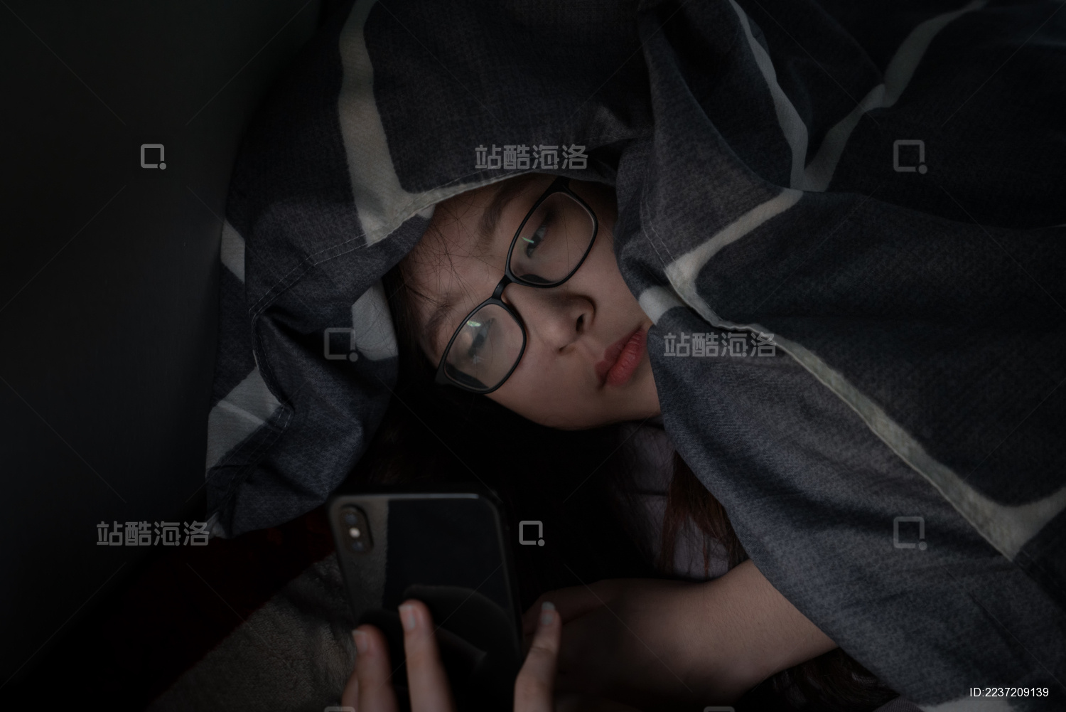 Man Staying Up Late Playing Mobile Phone Picture And HD Photos | Free ...