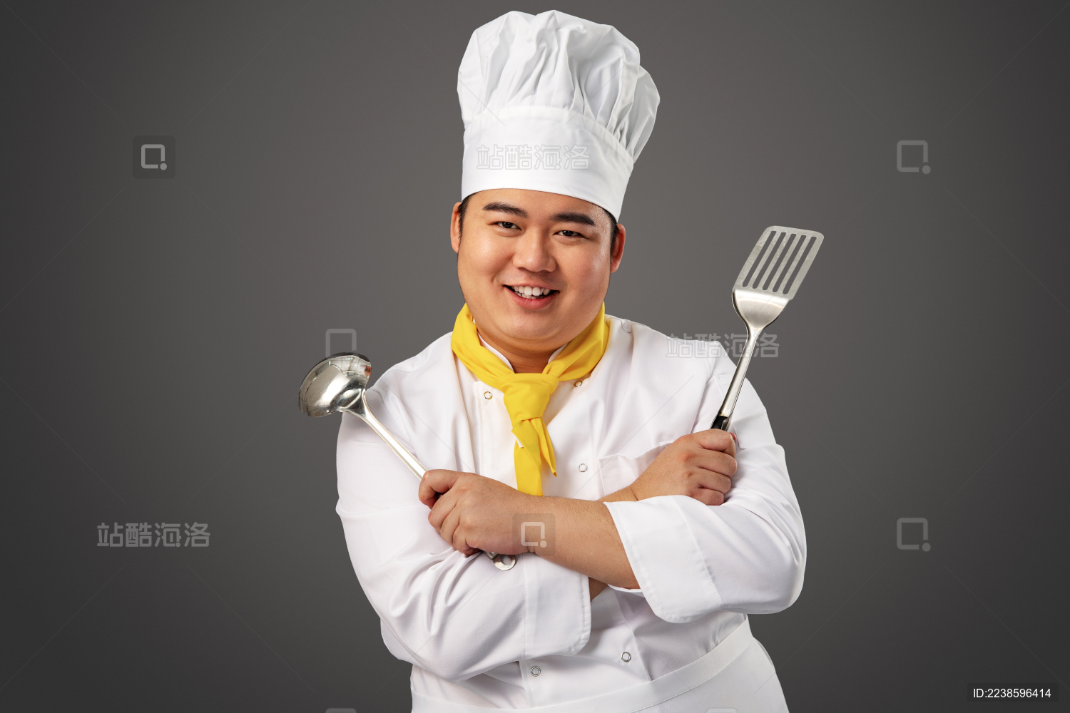 胖厨师上菜-蓝牛仔影像-中国原创广告影像素材